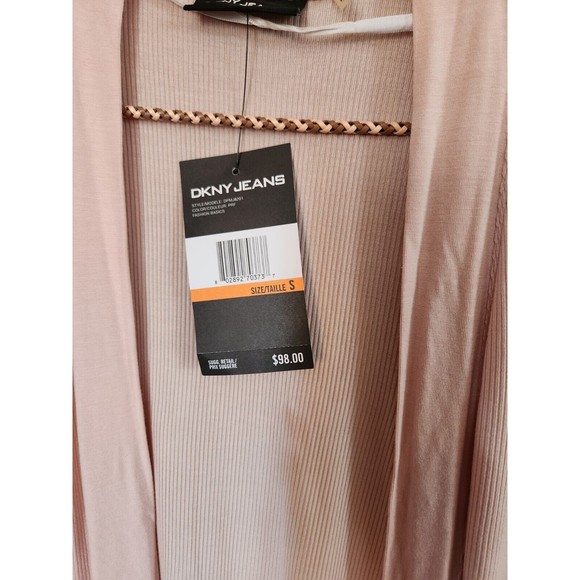 DKNY Cardigan Size Small Light Pink 2 Pocket - Picture 2 of 4